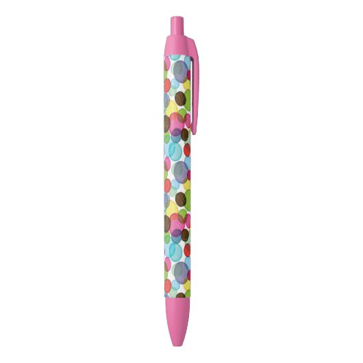 Stylo Noir Motif rond 2 d'enfants de bulles (Bas (Vertical))