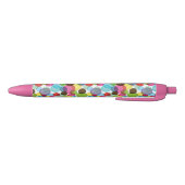 Stylo Noir Motif rond 2 d'enfants de bulles (Bas)