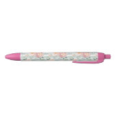 Stylo Noir Motif rose de rayure d'Alicia (Bas)
