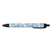 Stylo Noir Motif rose et bleu de chien de camouflage (Bas)