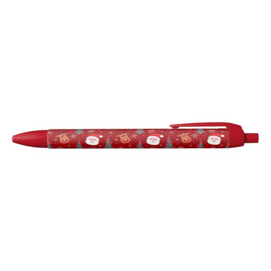 Stylo Noir Motif rouge de Noël (Haut)