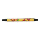 Stylo Noir Motif rouge de taco (Devant)