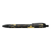 Stylo Noir Motif sans couture avec étoiles d'or (Haut)