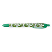 Stylo Noir Motif sans couture avec Feuilles de thé vert (Bas)