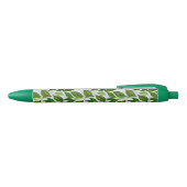 Stylo Noir Motif sans couture avec Feuilles de thé vert (Haut)
