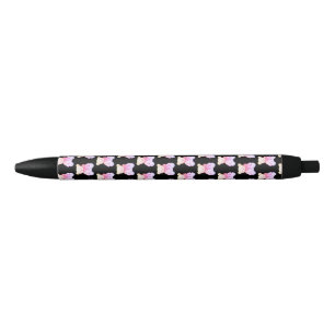 Stylo Noir Motif sans couture d'ours en peluche mignon créati