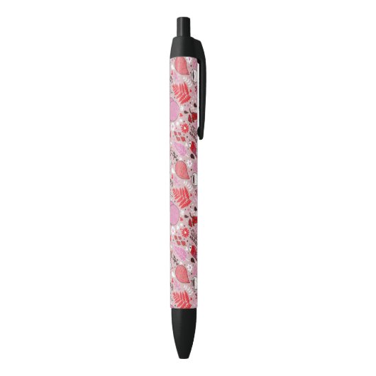 Stylo Noir Motif savoureux avec des oiseaux et des fleurs (Bas (Vertical))