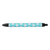 Stylo Noir Motif simple blanc de lapins de Pâques de (Devant)