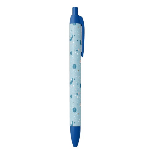 Stylo Noir Motif Sky & Space bleu (Bas (Vertical))
