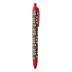 Stylo Noir Motif sous-marin 2 de rétros poissons abstraits
