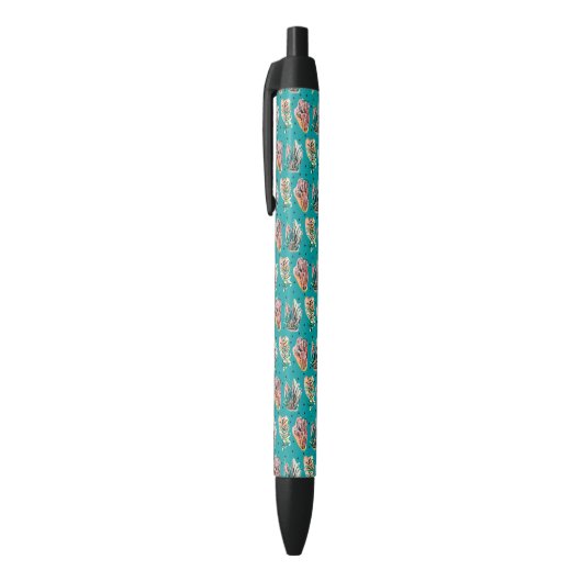 Stylo Noir Motif succulent de cactus graphique abstrait (Haut (Vertical))