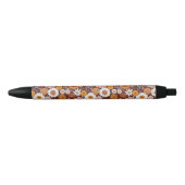 Stylo Noir Motif super Retro Flower Garden (Devant)