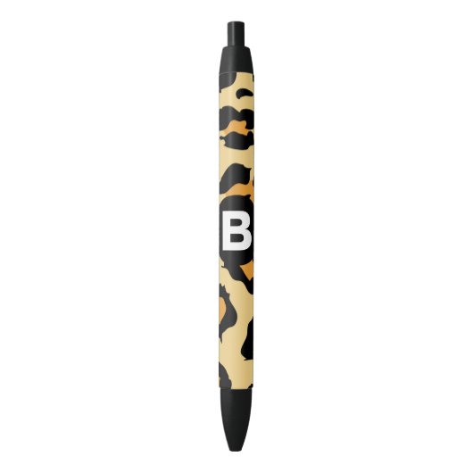 Stylo Noir Motif taches de guépard moderne (devant Vertical)