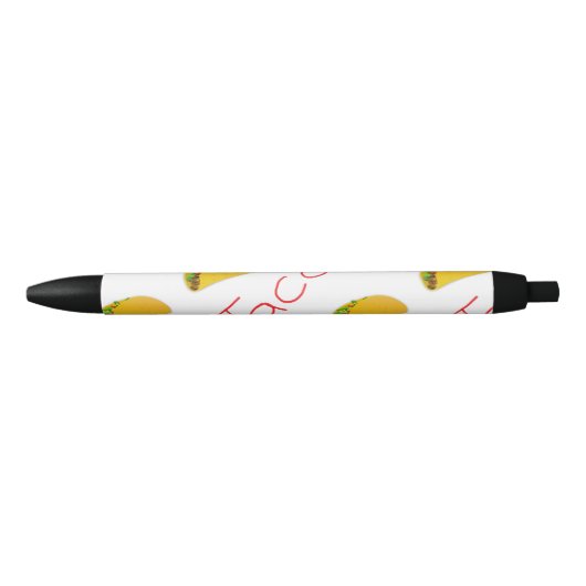 Stylo Noir motif Taco le (Devant)