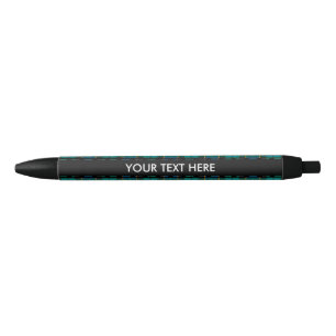 Stylo Noir Motif Tartan plaids - bleu traditionnel vert
