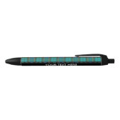 Stylo Noir Motif Tartan plaids - bleu traditionnel vert (Haut)