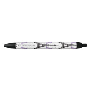 Stylo Noir Motif Tour Eiffel Chic violet Monogram
