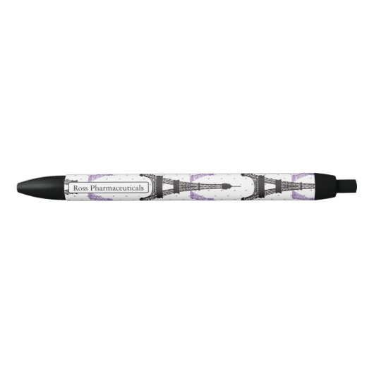 Stylo Noir Motif Tour Eiffel Chic violet Monogram (Devant)