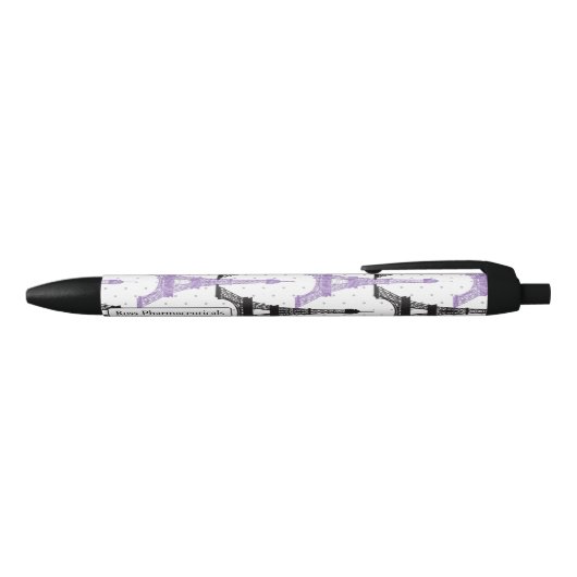 Stylo Noir Motif Tour Eiffel Chic violet Monogram (Haut)