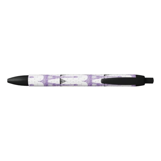 Stylo Noir Motif Tour Eiffel Chic violet Monogram (Dos)