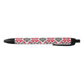 Stylo Noir Motif traditionnel roumain "Les Etoiles" (Bas)