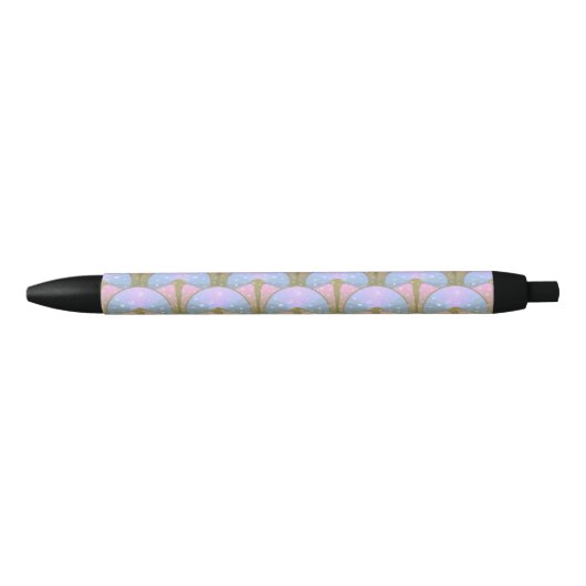 Stylo Noir motif transparent (Devant)