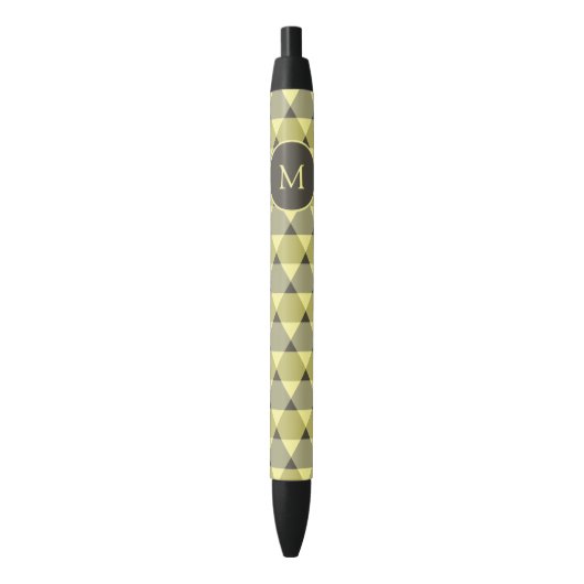 Stylo Noir Motif triangles (devant Vertical)
