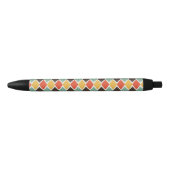 Stylo Noir Motif tribal de mode d'ikat moderne (Devant)
