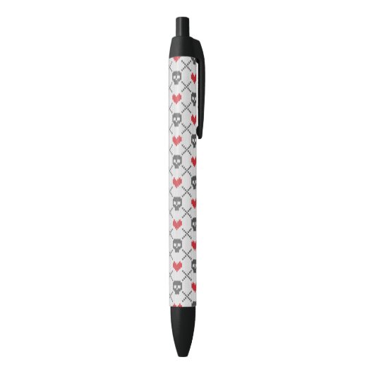 Stylo Noir Motif tricoté avec des crânes (Bas (Vertical))