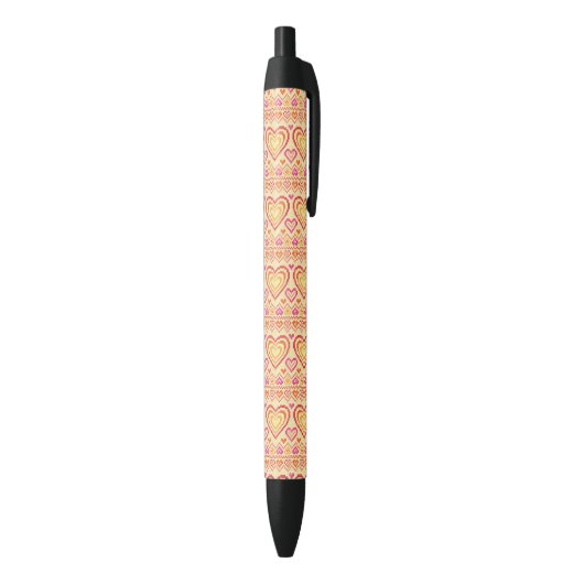 Stylo Noir Motif tricoté par Saint-Valentin (Bas (Vertical))