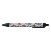 Stylo Noir Motif tropical coloré (Bas)