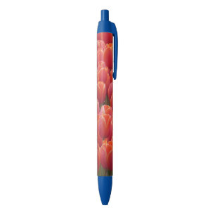 Stylo Noir Motif Tulipes rougesStylet de réglage personnalisé
