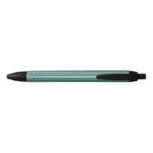 Stylo Noir Motif turquoise ornemental (Dos)