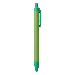 Stylo Noir Motif vert chanceux d'icônes