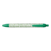 Stylo Noir Motif vert de biologie (Dos)