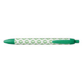 Stylo Noir Motif vert de dent de plaid (Dos)