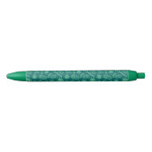 Stylo Noir Motif vert de microbes (Devant)
