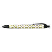 Stylo Noir Motif Vert Olive (Haut)