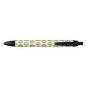 Stylo Noir Motif Vert Olive (Dos)