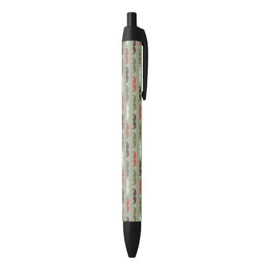 Stylo Noir Motif vintage avec la moustache (Bas (Vertical))
