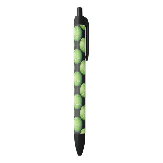 Stylo Noir Motifs de balle de tennis (Bas (Vertical))