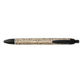 Stylo Noir Motifs de peau d'animal d'empreinte de léopard (Dos)