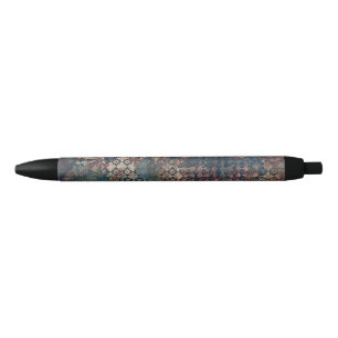 Stylo Noir Motifs sales avec le patchwork malpropre des