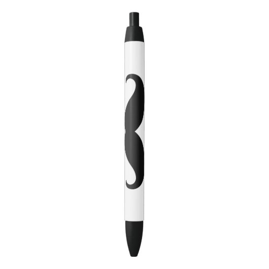 Stylo Noir Moustache rétro (devant Vertical)