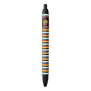 Stylo Noir Mozambique Drapeau mignon Patriotique