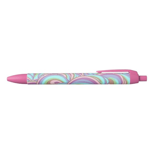 Stylo Noir Multicolor Swirls Pattern (Haut)