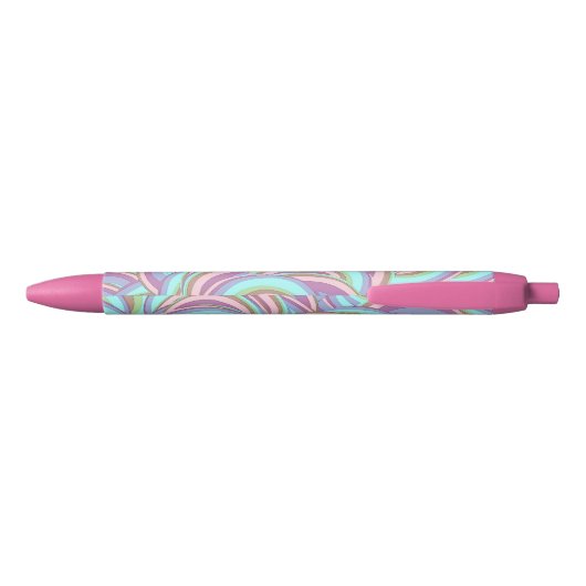 Stylo Noir Multicolor Swirls Pattern (Dos)
