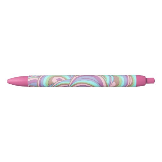 Stylo Noir Multicolor Swirls Pattern (Devant)