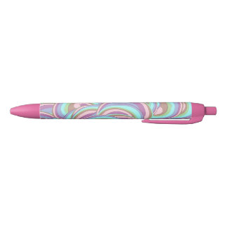Stylo Noir Multicolor Swirls Pattern