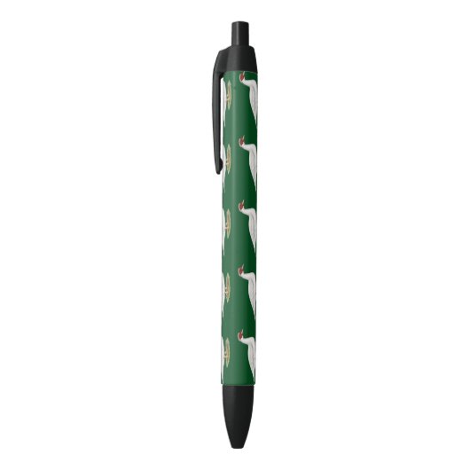 Stylo Noir Muscovy blanc de canard (Haut (Vertical))
